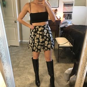 Metallic Floral Skirt